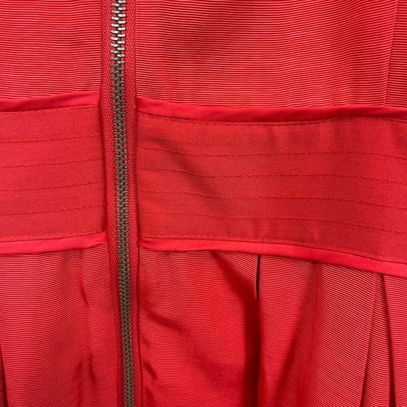🥑5/$25 A|E Armani Exchange red zip fit & flare dress sz 10 - Picture 6 of 6